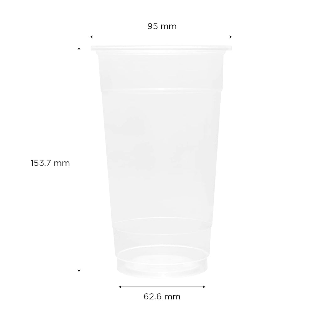 [1,000 ct] 24 oz Plastic U-Rim Cold Cups (95 mm), PP
