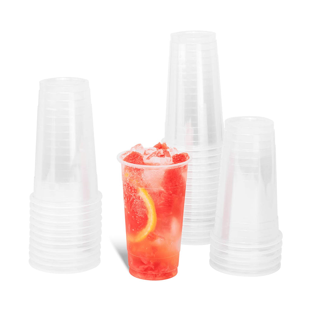 [1,000 ct] 24 oz Plastic U-Rim Cold Cups (95 mm), PP